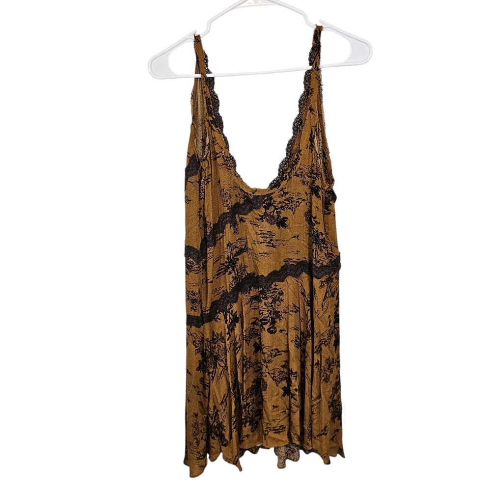 Free People Slip My Mind Floral Lace Vneck Mini Dress - Picture 3 of 8